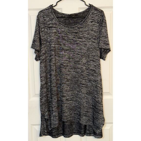 Banana Republic Women’s Black & Gray Stretch Short Sleeve Sweater Size XLarge - Picture 1 of 4